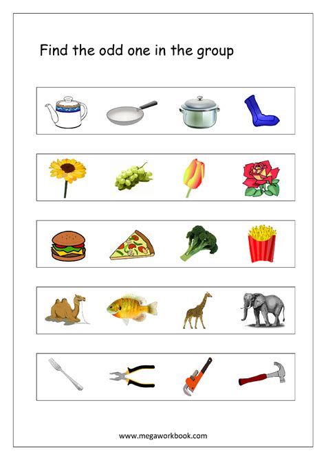 Find the odd one out in each group and give reasons for your .